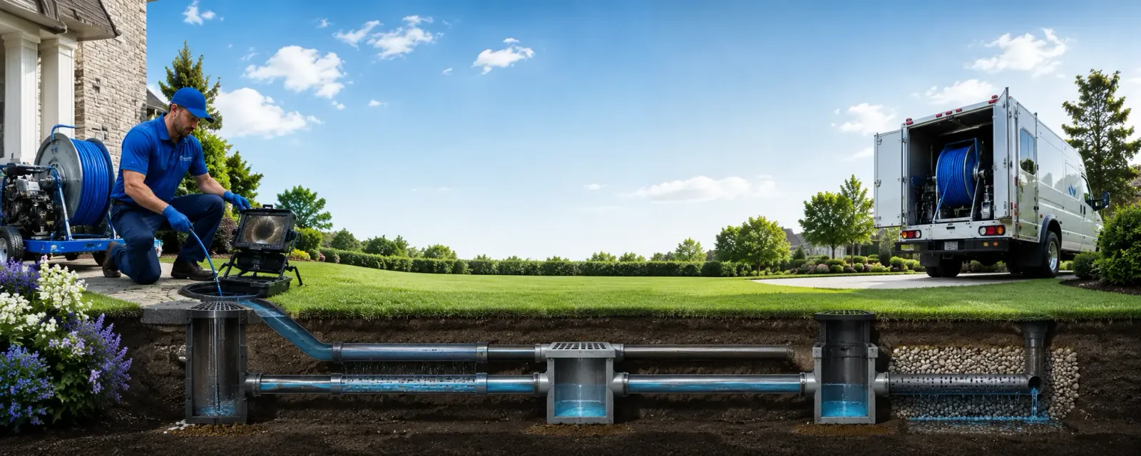 Outdoor drain cleaning information for Riverton, CT